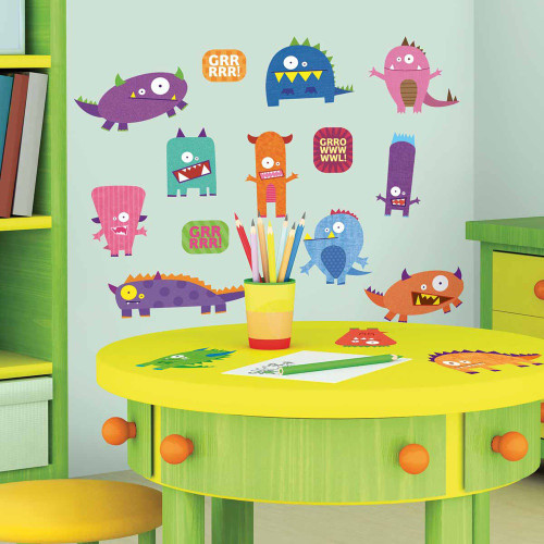 PEEL & STICK MONSTERS WALL DECALS