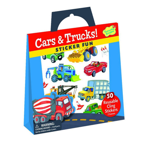 CARS & TRUCKS STICKER TOTE