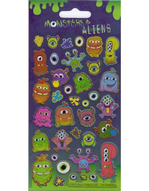 MONSTERS & ALIENS SPARKLE STICKERS