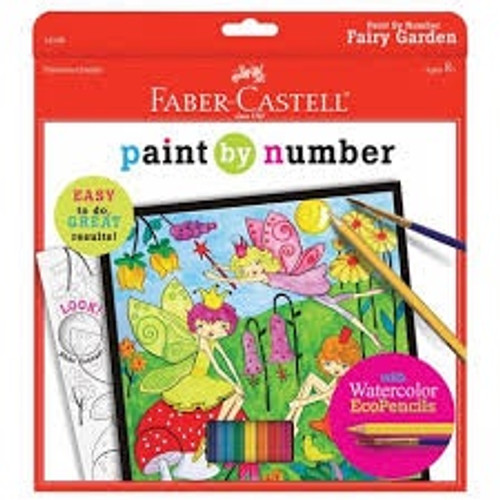 PAINT BY NUMBER FAIRY GARDEN WATERCOLOR ECOPENCILS
