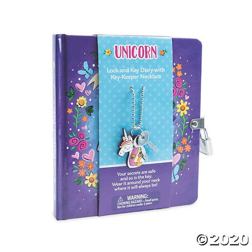 UNICORN DIARY WITH CHARM NECKLACE