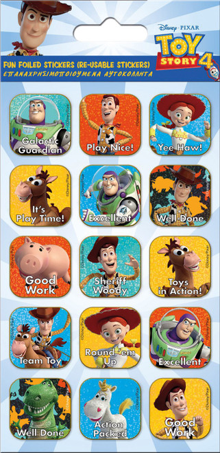 TOY STORY 4 CAPTIONS FOILED STICKERS