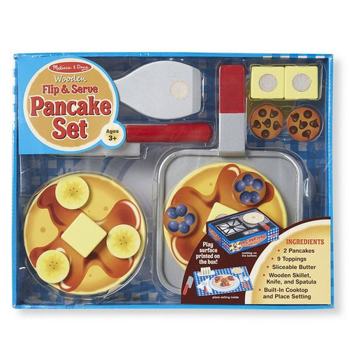 WOODEN FLIP & SERVE PANCAKE SET W1