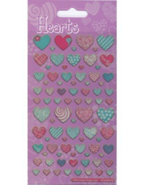 HEARTS SPARKLE STICKERS W1