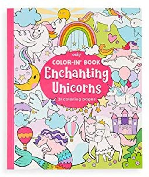 COLOR IN BOOK ENCHANTING UNICORNS