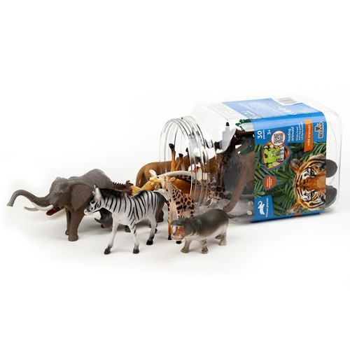 WILD ANIMALS PLAYSET IN BUCKET 30 PCS