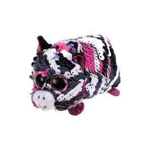 BEANIE BOOS ZOEY PINK ZEBRA SEQUIN TEENY