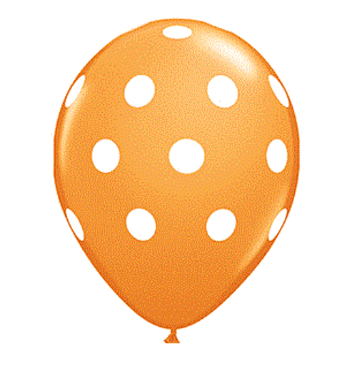 POLKA DOTS ORANGE BALLOON