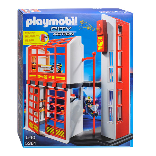 PLAYMOBIL FIRE STATION WITH ALARM