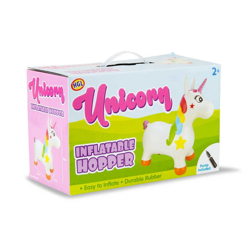 WHITE UNICORN JUMPING ANIMAL BOUNCER