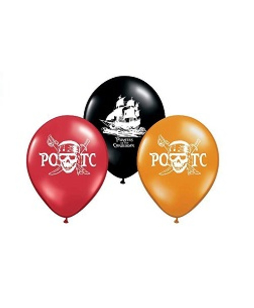 PIRATES OF THE CARRIBBEAN LATEX BALLOONS 12 INCHES