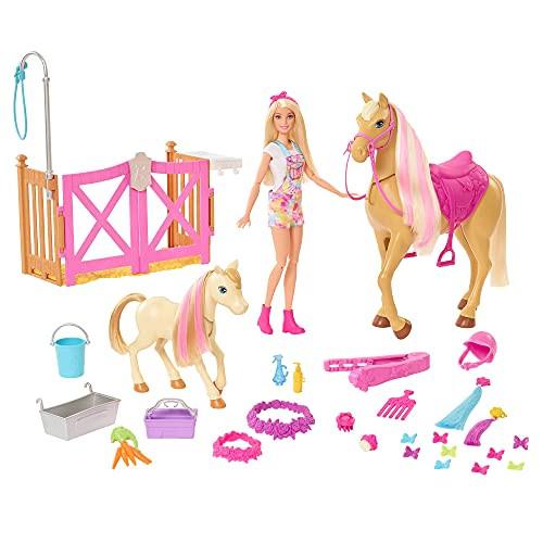 BARBIE GROOM AND STYLE HORSES W1