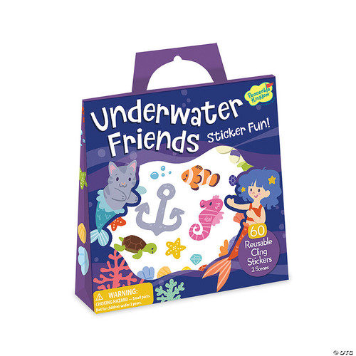 UNDERWATER FRIENDS REUSABLE STICKER TOTE