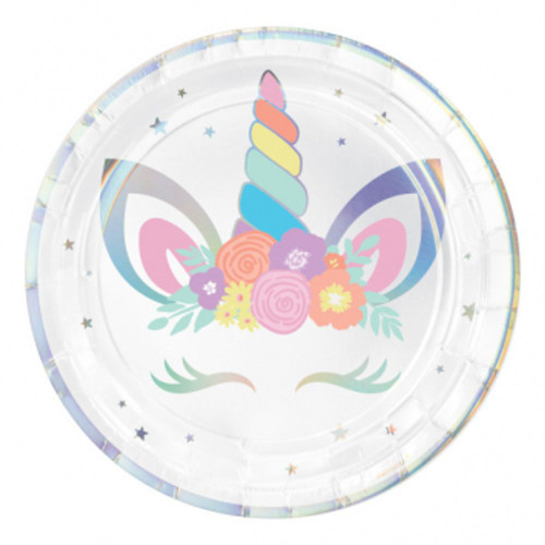 IRID UNICORN PLATES 9 INCHES