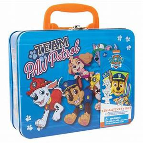 PAW PATROL RECTANGLE TIN WITH STATIONERY