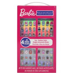 BARBIE 48PK PRESS ON NAILS IN BOX