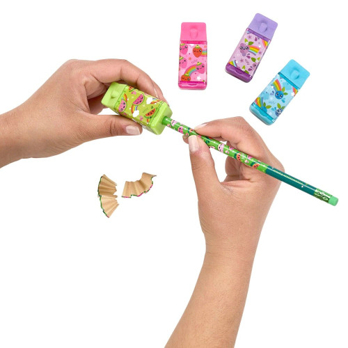LIL JUICY BOX SCENTED ERASERS AND SHARPENERS W1