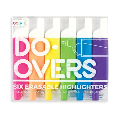 DO OVERS ERASABLE HIGHLIGHTERS SETS OF 6