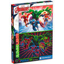 AVENGERS GLOWING PUZZLE 104 PC