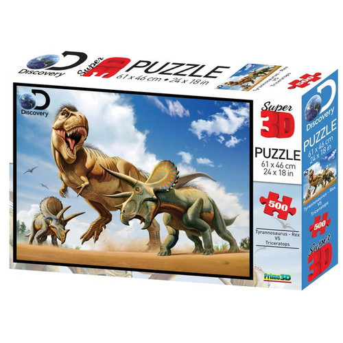 3D PUZZLE TYRANNOSAURUS REX VS TRICERATOPS 500 PCS W1