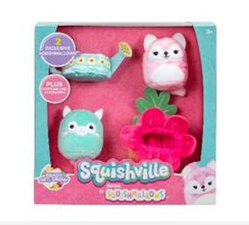 SQUISHMALLOWS SQUISHVILLE READY SET GROW PLUSH ACCESSORY SET