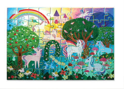 SPARKLING UNICORN FOIL PUZZLES 60 PCS
