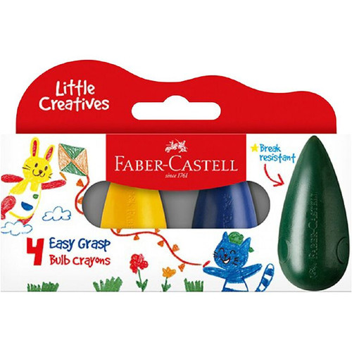 LITTLE CREATIVES EASY GRASP 4 BULB CRAYONS