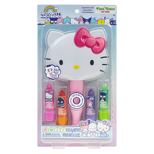 HELLO KITTY LIGHT UP MIRROR W/4 LIP BALMS