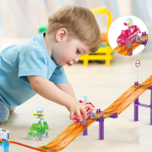 PICASSO TILES MAGNETIC TILES RACE TRACK SET 45 PCS