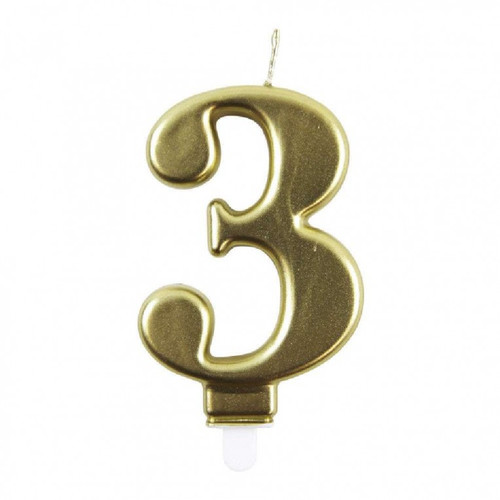 GOLD LARGE CANDLE 3