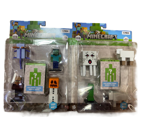MINECRAFT 5 FIGURES ASST