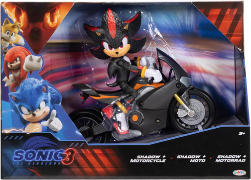 SONIC 3 MOVIE 5 INCH SHADOW ON MOTORCYCLE ACTION
