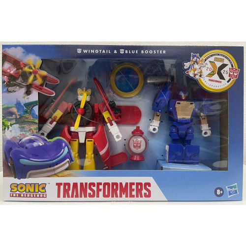 TRANSFORMERS SONIC THE HEDGEHOG WINGTAIL & BLUE BOOSTER