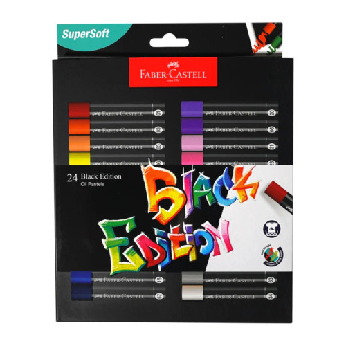 24 OIL PASTELS BLACK EDITION