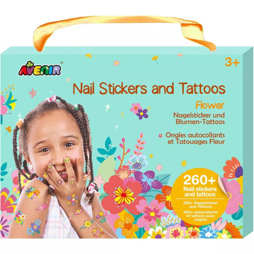 NAIL STICKERS AND TATTOOS FLOWER