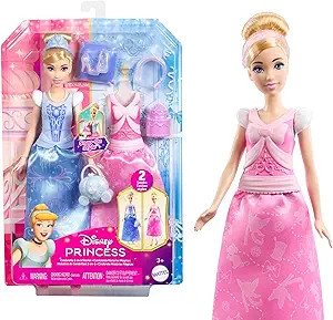 DISNEY PRINCESS CINDERELLA 2 IN 1 STORIES FASHION DOLL
