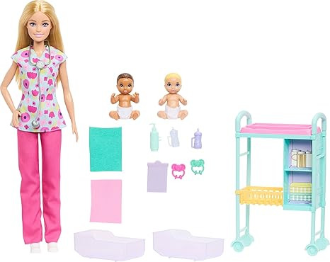 BARBIE CAREERS BABY DOCTOR PLAYSET WITH BLONDE FASHION DOLL