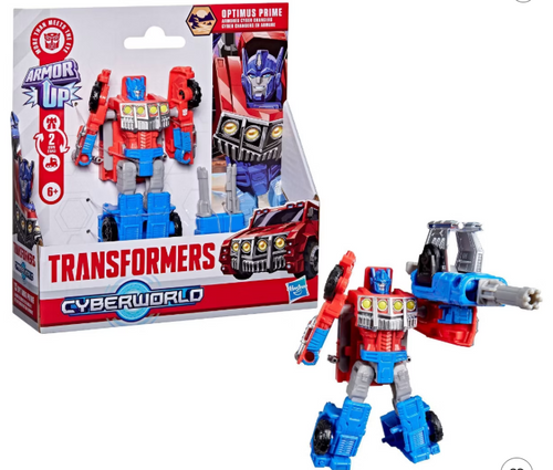 TRANSFORMERS CYBERWORLD ARMORED CYBER CHANGERS OPTIMPUS PRIME