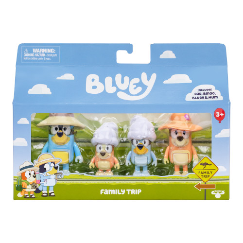 BLUEY FAMILY TRIP 4 FIGURES PACK