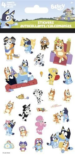 BLUEY STICKERS 4 SHEETS