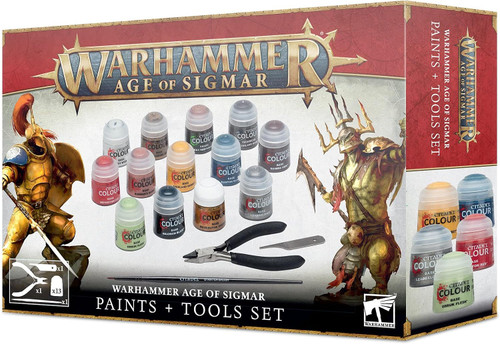 WARHAMMER AGE OF SIGMAR PAINTS & TOOLS SET
