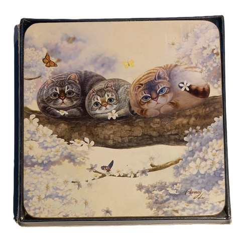 HENRY CATS & FRIENDS SPRING BLOSSOM COASTER