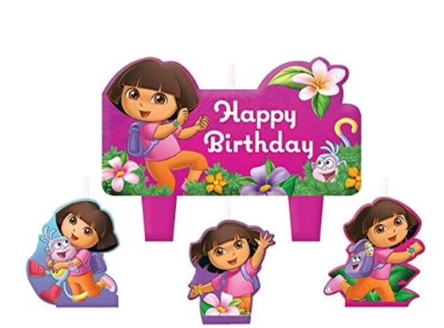 DORA MOLDED CAKE CANDLE SET