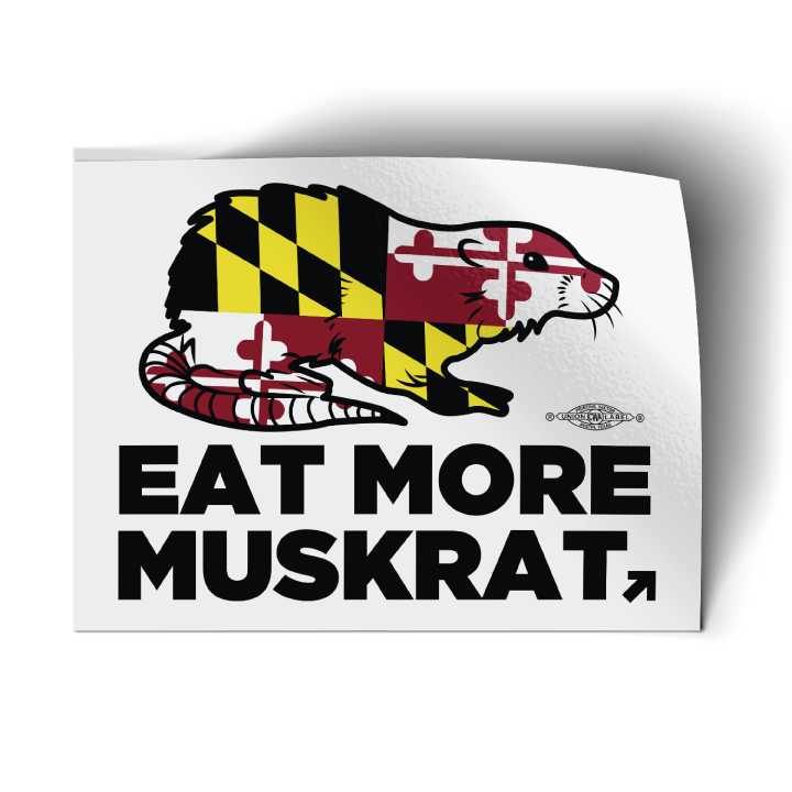 Muskrat Sticker Eat More Muskrat (4