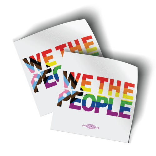 We The People - Progressive Pride (3.5" x 3.5" Vinyl Sticker -- Pack of Two!) We The People - Progressive Pride (3.5" x 3.5" Vinyl Sticker -- Pack of Two!)