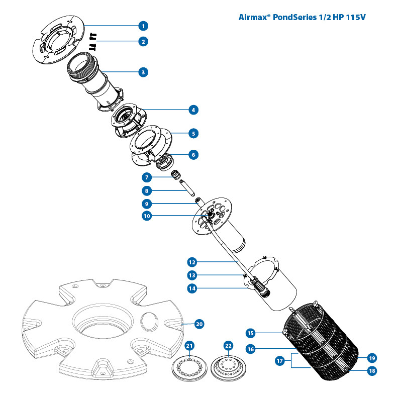 1/2 HP Replacement Parts for PondSeries Fountain