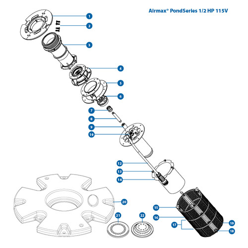 1/2 HP Replacement Parts for PondSeries Fountain