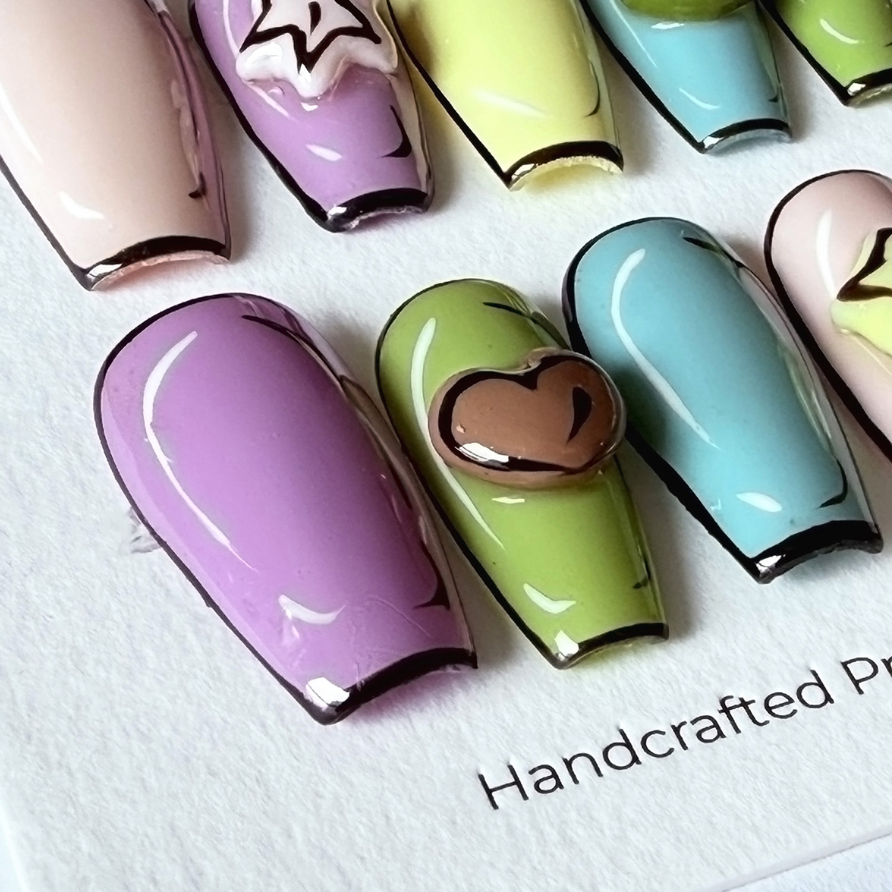 Pastel Pop Art Press-On Nails, product view 3.
