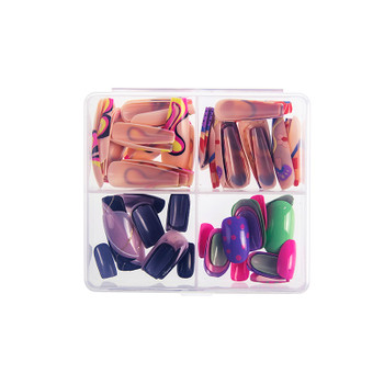 Multicolor Patterned Press-On Nail Set, product view 2.