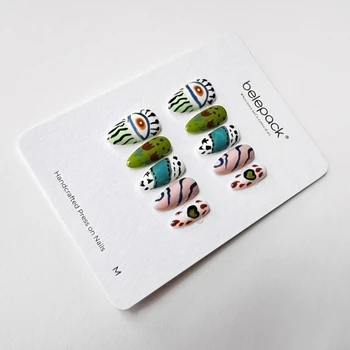 Multicolor Graphic Press-On Nails, product view 1.